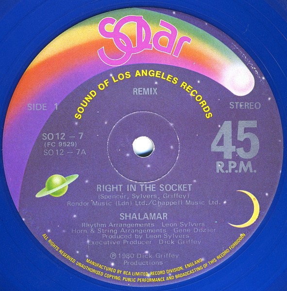 Shalamar - Right in the socket (Extended) / Second time around (Long Version)