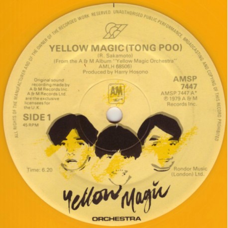 Yellow Magic Orchestra - Tong poo (Special Extended Version) / Cosmic Surfin (12" YELLOW Vinyl Record)