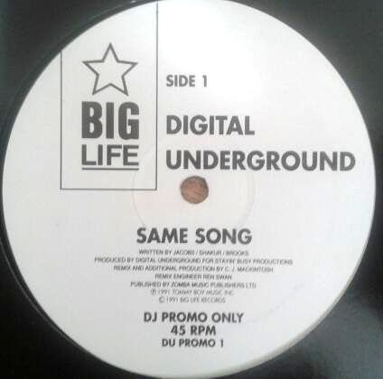 Digital Underground - Same song (2 mixes) promo