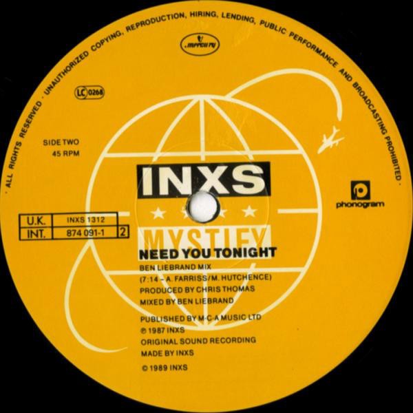 INXS - Need you tonight (Ben Liebrand Remix) / Devil inside (Francois Kevorkian Extended Remix) / Mystify (Original Version)
