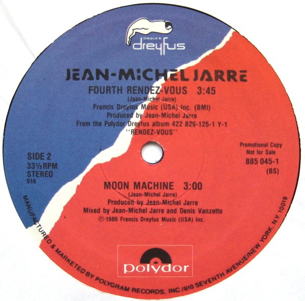 Jean Michel Jarre - Fourth rendezvous (Long Version / Short Version) / Moon machine (Previously Unreleased) US Promo