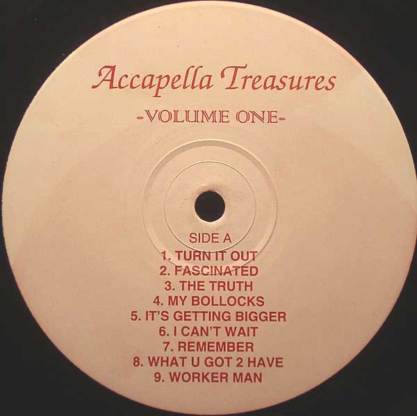 Acappella Treasures Volume One - 16 vocals for mixing use featuring Kathy Brown "Turn it out" / Fascinated / The truth / My boll