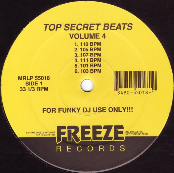 Top Secret Beats - Volume 4 (12 funky loops for DJ use) featuring 110bpm / 105bpm / 107bpm / 111bpm / 101bpm / 103bpm / 117bpm /