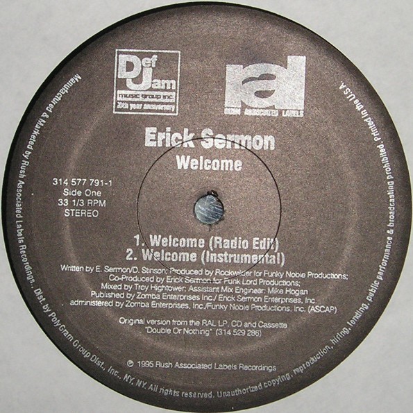 Erick Sermon - Welcome (LP Version / Radio mix / Instrumental) / Do your thing (LP Version)