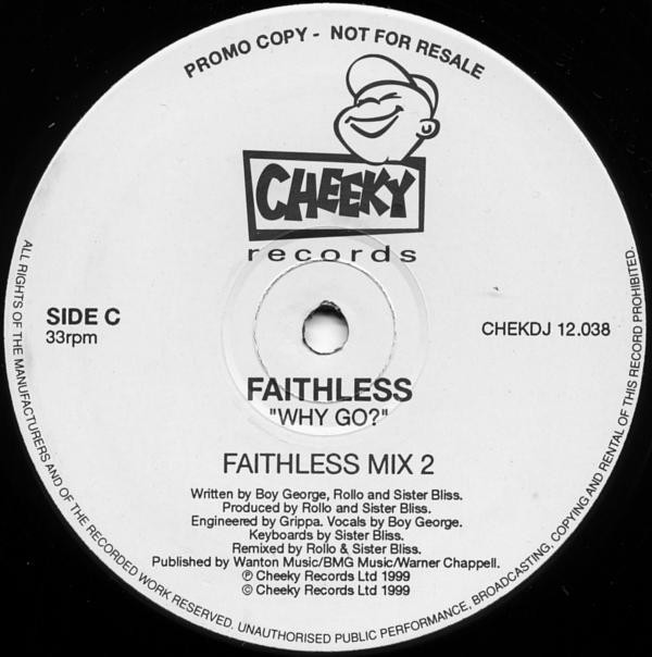 Faithless - Why go (Fused / Lange / Ferry Corsten / Faithless Mixes) Double 12" Vinyl Promo