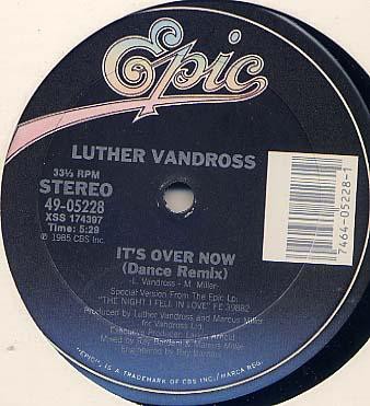 Luther Vandross - It's over now (Extended Remix / Instrumental) 12" Vinyl Record (US Import)