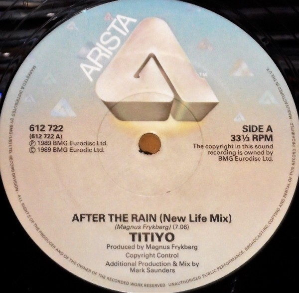 Titiyo - After the rain (Mark Saunders New Life mix / Stonebridge Ragamuffin Style / 7inch Version) 12" Vinyl Record