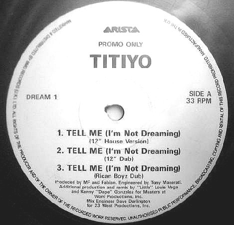 Titiyo - Tell me Im not dreaming (5 Masters At Work Mixes / 2 Original Mixes) / Human Climate (12" Doublepack Vinyl Promo)