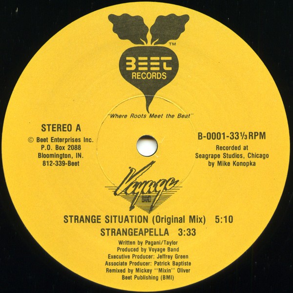 Voyage Band - Strange Situation (Original / Dub / Radio mix / Acappella) very rare independent soul. 12" Vinyl Record