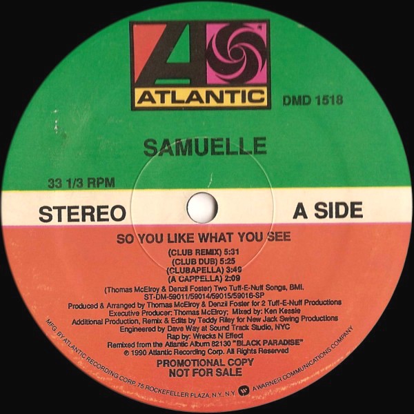 Samuelle - So you like what you see (Teddy Riley Club Remix / Teddy Riley 12 inch Remix / Extended mix) SEALED 12" Vinyl Record