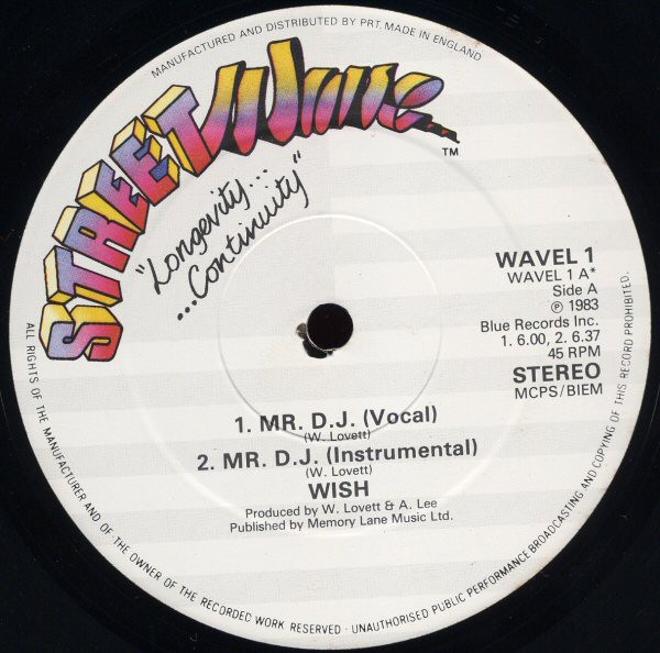 Wish - Mr DJ (Extended Version / Instrumental / Special Mix incorporating "Ladies night" by Kool & The Gang) 12" Vinyl Record