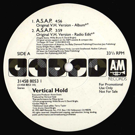 Vertical Hold - ASAP (LP Version / Radio Edit / Radio Edit without Rap / Instrumental)