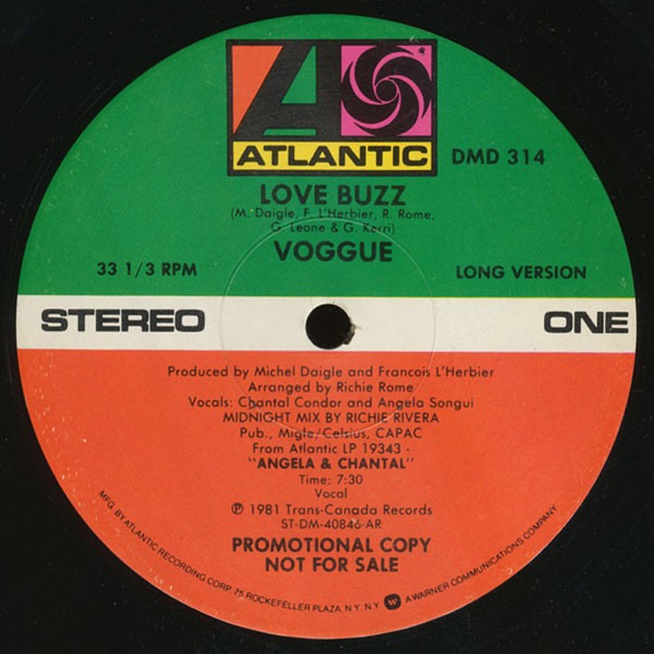 Voggue - Love buzz (Richie Rivera Midnite mix / Edited Version) US Copy