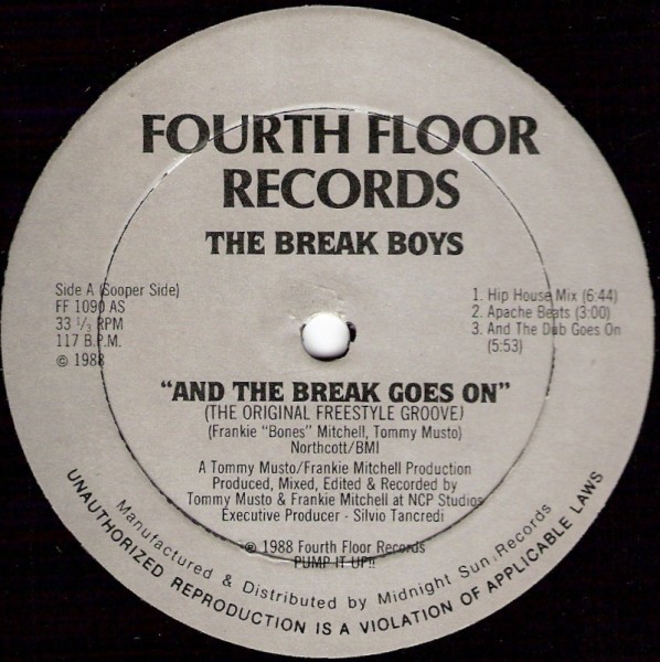 Break Boys - And The Break Goes On (12" Vinyl Record) 6 Original Mixes