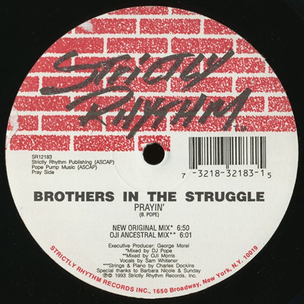 Brothers In The Struggle - Prayin (5 mixes) 12" Vinyl Record