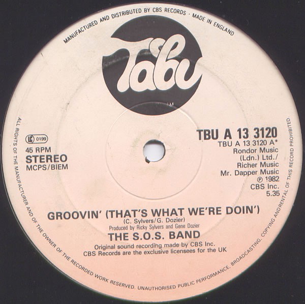 SOS Band - Groovin (That What Were Doin) / Take Your Time Do It Right (Extended) 12" Vinyl Record