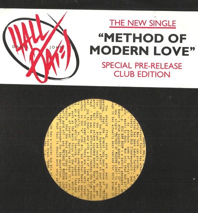 Daryl Hall & John Oates - Method of modern love (Special Club mix) Promo