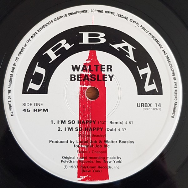 Walter Beasley - Im so happy (12inch Remix / Dub / Short Version) / Jump on it (12" Vinyl Record)