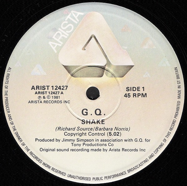GQ - Shake (Full Length Version) / Skin your in (12" Vinyl Record)