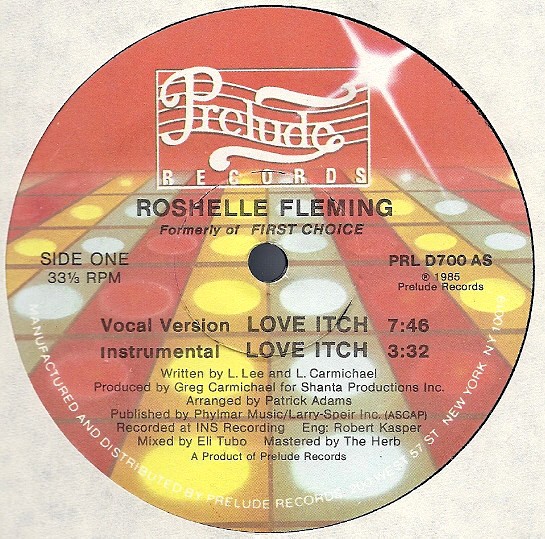Roshelle Fleming - Love itch (Vocal Version / Dub Version / Radio Edit / Instrumental) 12" Vinyl Record
