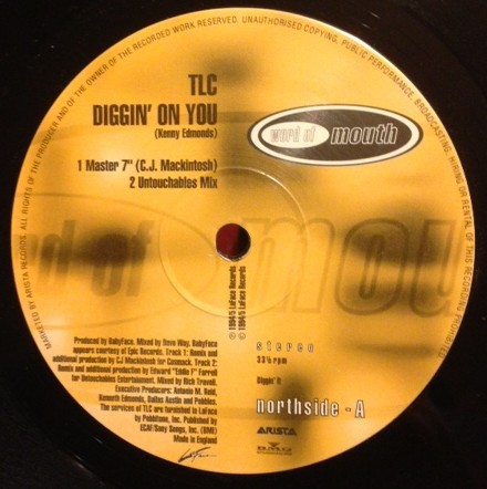 TLC - Diggin on you (CJ Mackintosh Mastermix / Untouchables mix / CJs Dub / Soulpower Remix) 12" Vinyl Record Promo