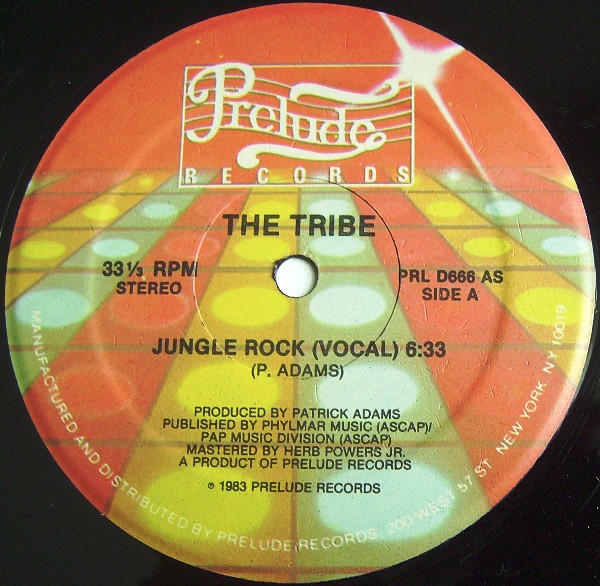 Tribe - Jungle rock (2 Vocal Mixes) produced by Patrick Adams.