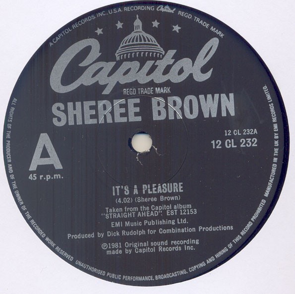 Sheree Brown - It's a pleasure (Full Length Version) / Straight ahead