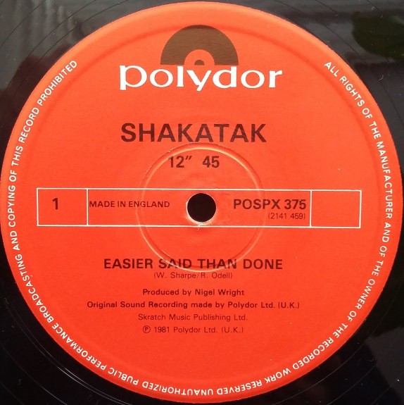 Shakatak - Easier said than done (Long Version) / Late night flight