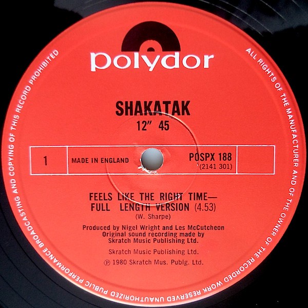 Shakatak - Feel like the right time / Covina