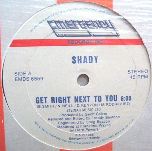 Shady - Get right next to you / Dubbin next to you (NY Style)