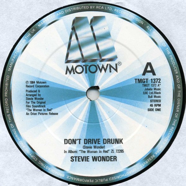 Stevie Wonder - Dont Drive Drunk (Vocal / Instrumental) 12" Vinyl Record