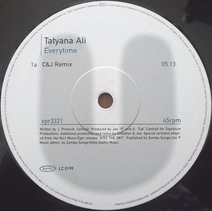 Tatyana Ali - Everytime (C&J remix / Blacksmith's R&B rub / Phuturistix mix) 12" Vinyl Record Promo