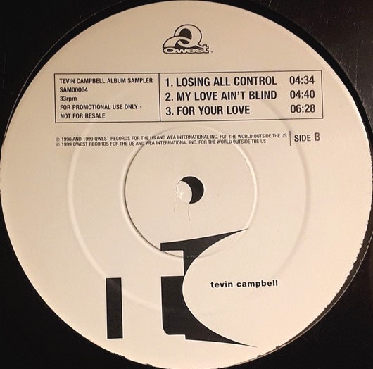 Tevin Campbell - 6 Track LP sampler feat Another way & Since I lost you (12" Vinyl Record Promo)