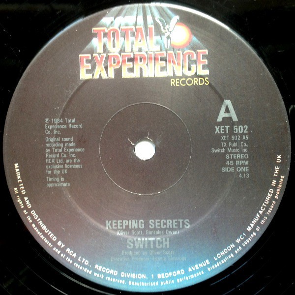 Switch - Keeping Secrets (Full Length Version) / Switch it baby (12" Vinyl Record)