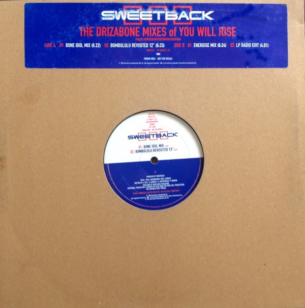Sweetback - You will rise (Bone Idol mix / Drizabone Energize mix / Drizabone Bombululu Revisited 12inch mix) 12" Vinyl Record