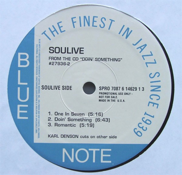 Soulive - One in seven / Doin something / Romantic & Karl Denson Who are you / A shorter path No 2 (12" Vinyl Record Promo)