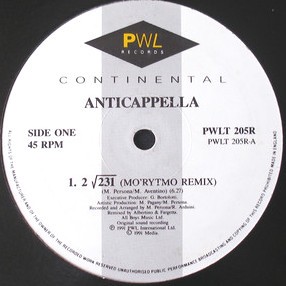 Anticappella - 2 V 231 (Albertino Remix / Fargetta Remix) 12" Vinyl Record