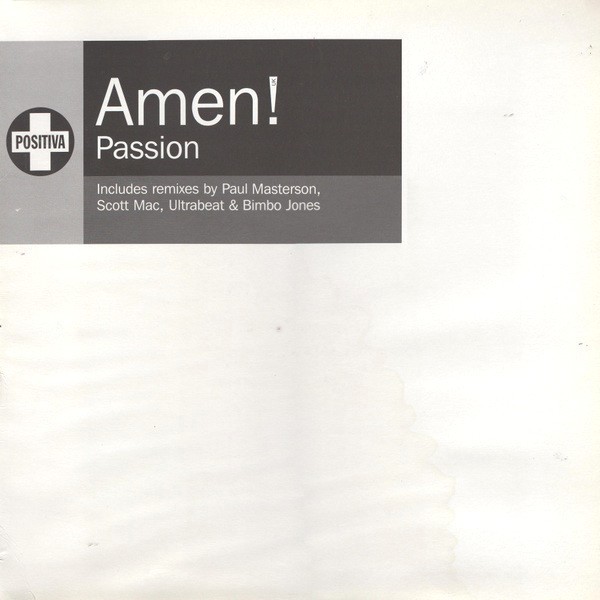 Amen - Passion (Paul Masterson Remix / Scott Mac mix / Ultrabeat Remix / Bimbo Jones Remix)  12" Vinyl Record Doublepack Promo