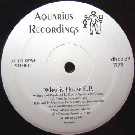 Daniell Spencer ‎– What Is House E.P (3 tracks) 12" Vinyl Record