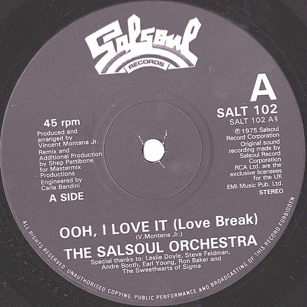 Salsoul Orchestra - Ooh I love it (Love break) Shep Pettibone Mastermix / Groove Version / Break Version