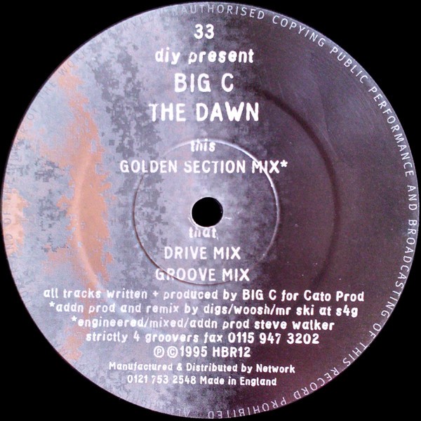Big C - The dawn (Drive mix / Groove mix / Golden Section mix) 12" Vinyl Record