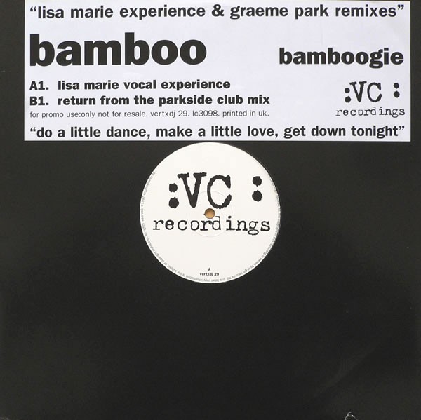 Bamboo - Bamboogie (Lisa Marie Experience & Graeme Park Remixes) 12" Vinyl Record