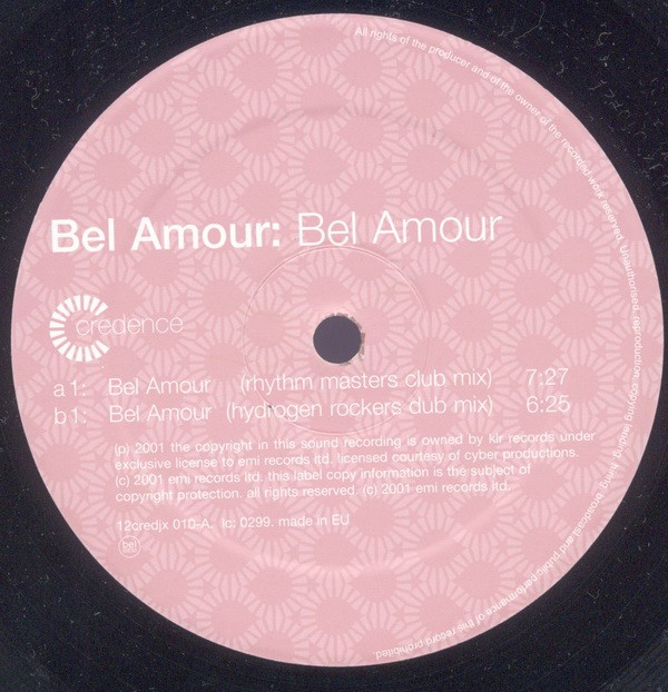 Bel Amour - Bel amour (Rhythm Masters Club / Hydrogen Rockers Vocal / Dub / Richard Grey Classic Club / Subunderground Dub)