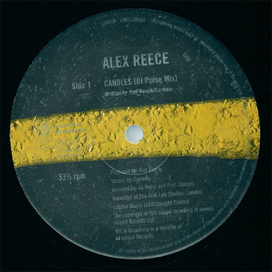 Alex Reece - Candles (DJ Pulse Remix / Playboys Remix) 12" Vinyl Record Promo