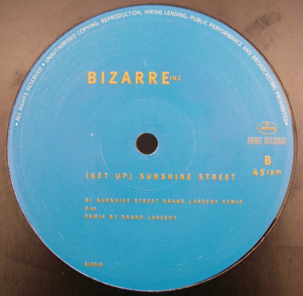 Bizarre Inc - (Get up) sunshine st (Grand Larceny Mix) 12" Vinyl Record
