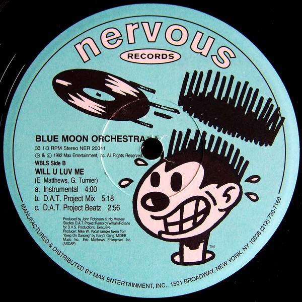 Blue Moon Orchestra - Will u luv me (5 mixes) 12" Vinyl Record