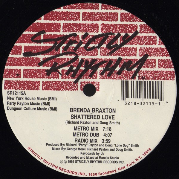 Brenda Braxton - Shattered love (Metro mix / Metro dub / Radio mix / Caffeine mix / Caffeine dub) 12" Vinyl Record