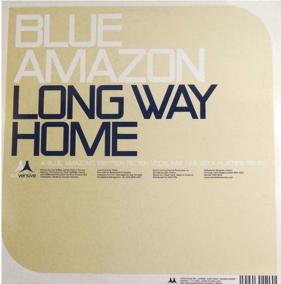 Blue Amazon - Long way home (Blue Amazon Krypton Factor Vocal mix / Alex Flatner Remix) 12" Vinyl Record