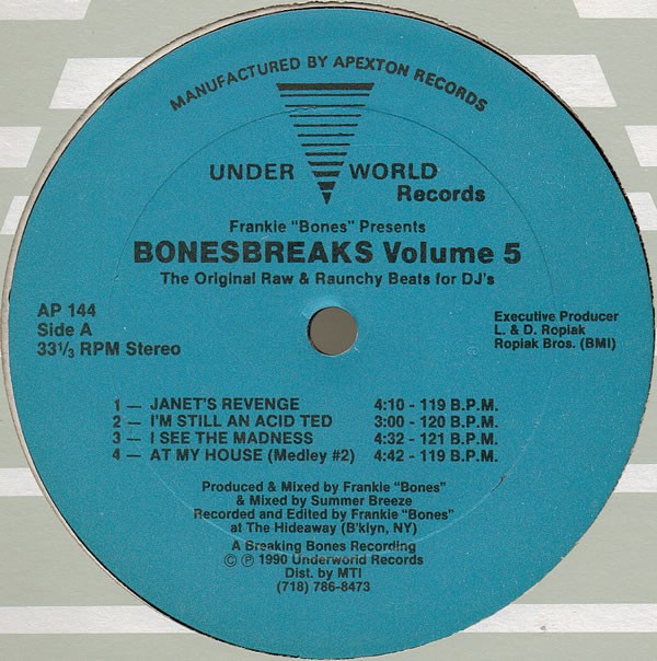 Bonesbreaks 5 feat Janets revenge / Im still an acid ted / I see the madness / In control & effect (12" Vinyl Record)