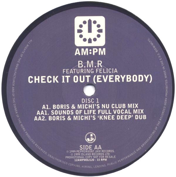 BMR feat Felicia - Check it out (7 Boris & Michis & Sounds Of Life Mixes) 12" Vinyl Record Doublepack